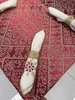 Nappe Tarz el fessi rouge 2m50 + 12 serviettes de table – Image 2