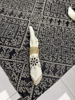 Nappe Tarz el fessi noir 2m50 + 12 serviettes de table – Image 2