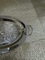 Petit plat oval argenté cuivre – Image 3