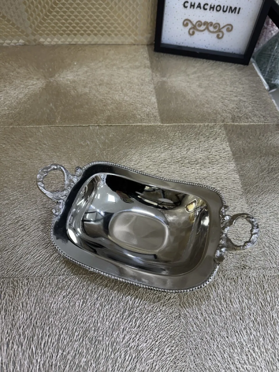 Coupelle rectangle argenté cuivre mm – Image 2