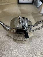 Théière marocaine magana argenté cuivre grand – Image 2
