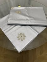 Nappe rectangle 2,50m x 1,40m argenté