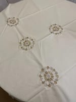 Nappe rectangle 2,50m x 1,40m blanc cassé zelij cartier