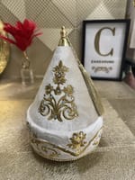 Tayfour velours blanc 17 cm