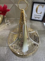 Tayfour strass doré avec son plat profond – Image 2