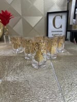 Set 6 verres à thé fanous doré