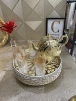 Set 6 verres à thé calligraphie doré – Image 5