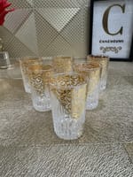Set 6 verres à thé calligraphie doré – Image 2