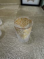 Set 6 verres à thé calligraphie doré – Image 4