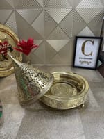 Tayfour ajouré cuivre doré 33 cm – Image 2