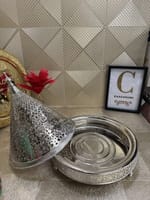 Tayfour ajouré cuivre argenté 37 cm – Image 2