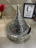 Tayfour ajouré cuivre argenté 33 cm