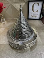 Tayfour ajouré cuivre argenté 28 cm