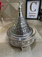 Tayfour ajouré cuivre argenté 22 cm