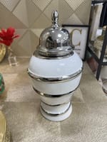 Vase argenté spirale argenté 45 cm