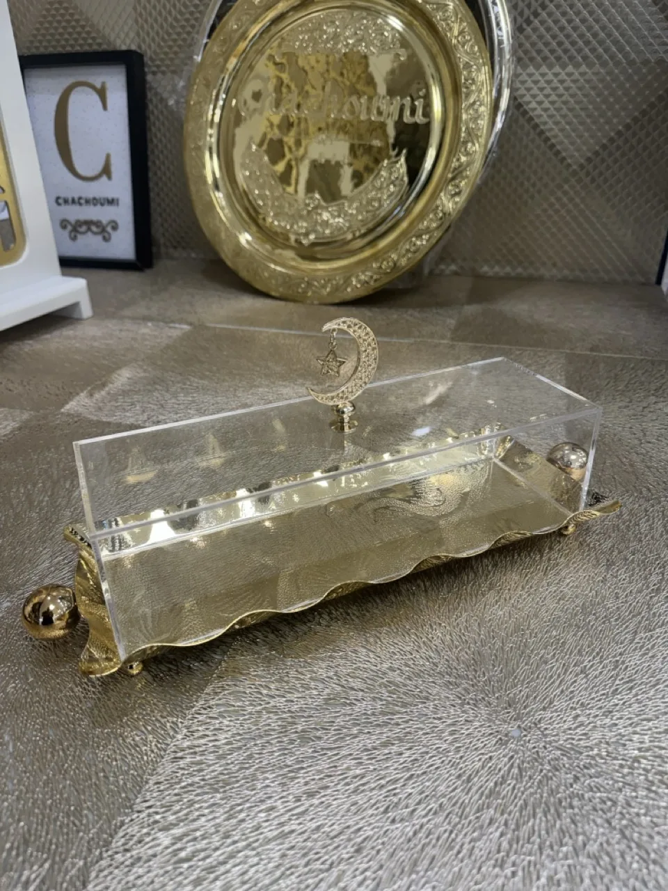 Boite rectangle doré gm