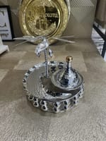 Présentoir palmier argenté