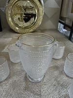 Set carafe 6 verres perlé – Image 2