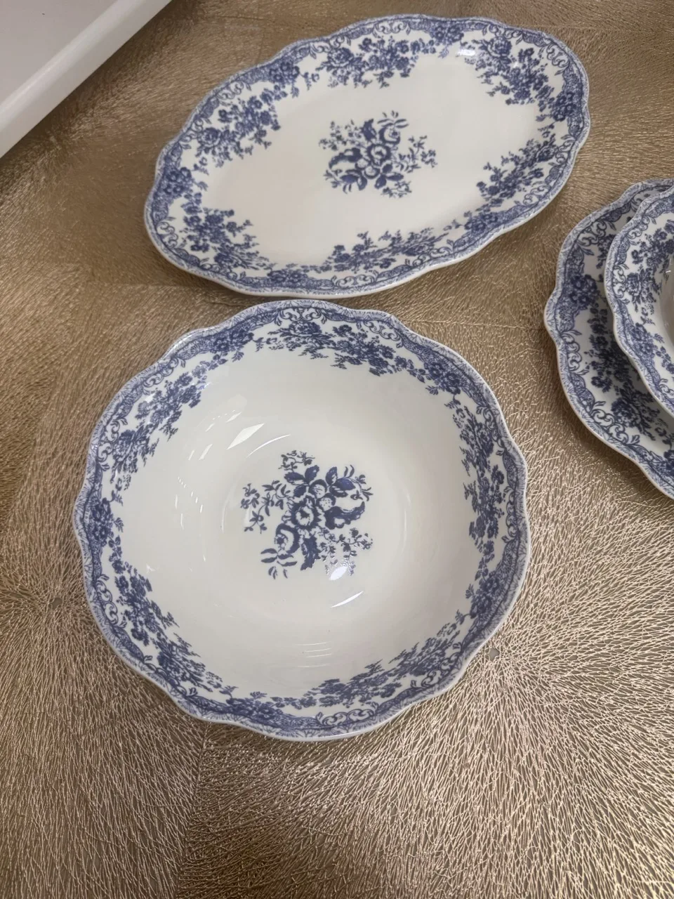 Service de table en porcelaine 26 pièces bleu – Image 7