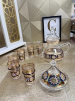 Set à Thé Marocain Zellige Bleu