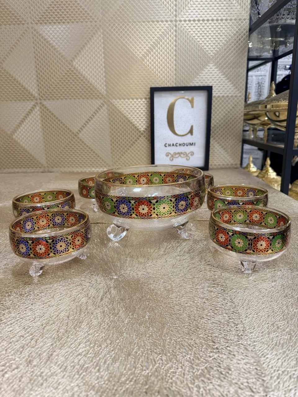 set soupière Mosaïque doré