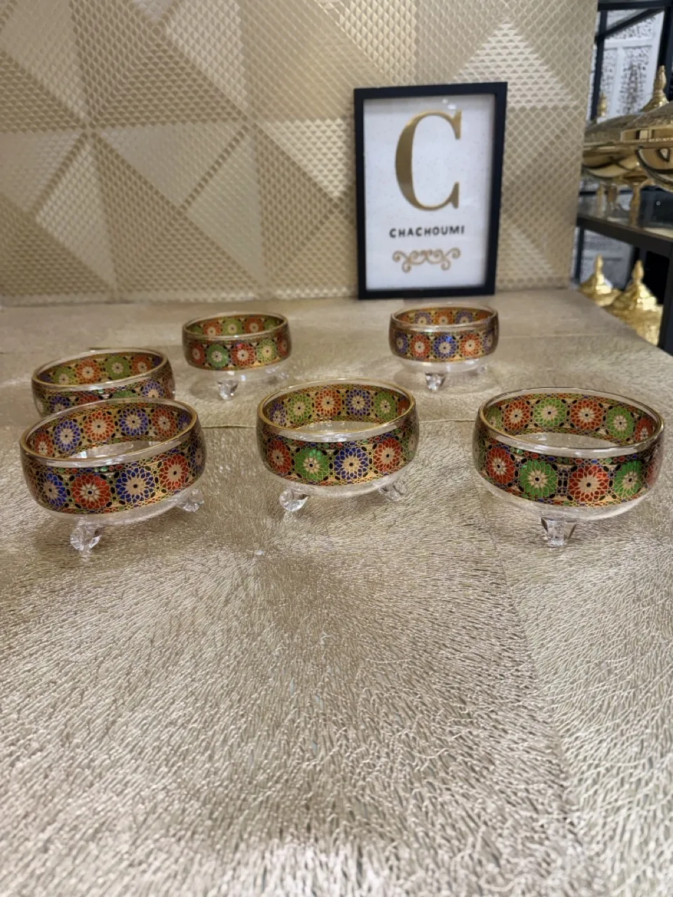 set soupière Mosaïque doré – Image 2