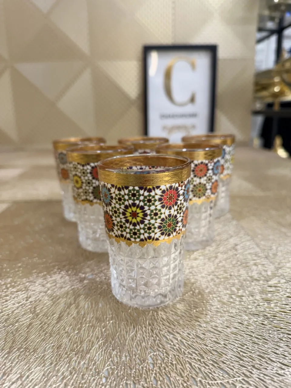 Ensemble 6 verres à thé zellige coloré