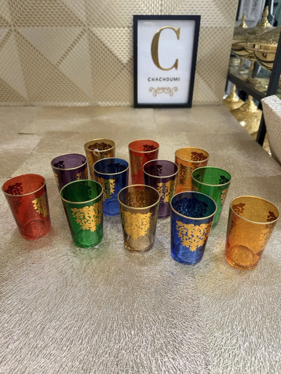 Set 12 verres à thé amira coloré