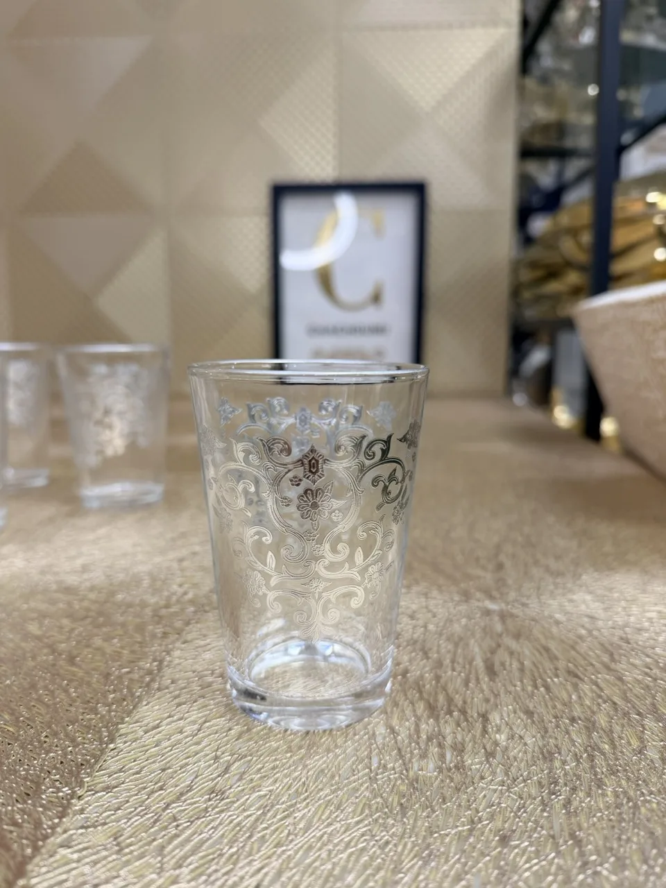 Set 12 verres à thé amira argenté