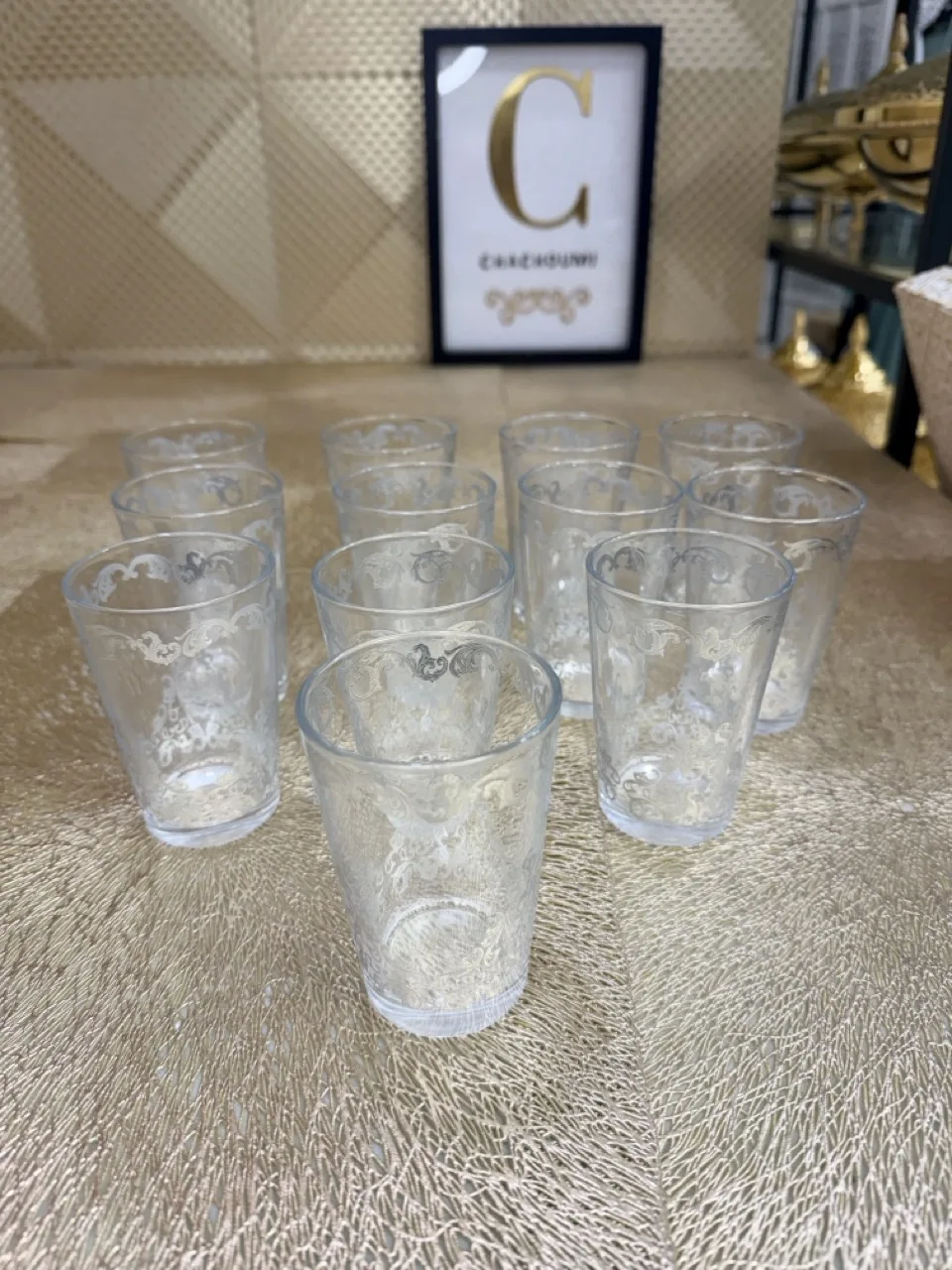 Set 12 verres à thé argenté