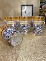 Set 12 verres à thé zelij bleu – Image 3