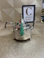 Théière marocaine flora argentée moyenne