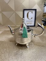 Grande théière marocaine Fassi argentée