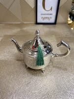 Grande théière marocaine Fassi argentée