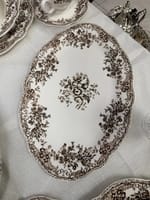 Service de table en porcelaine 26 pièces marron – Image 6