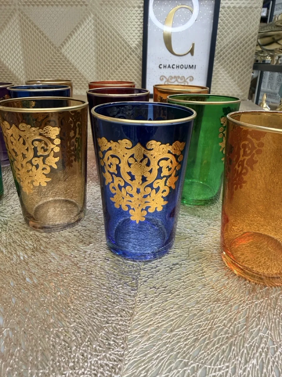 Set 12 verres à thé amira coloré