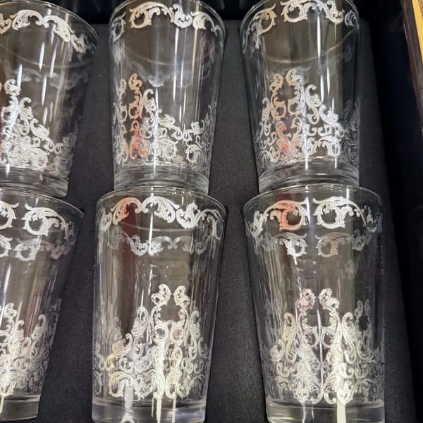 Set 12 verres à thé argenté