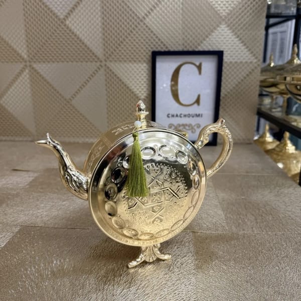 Grande théière marocaine Magana dorée