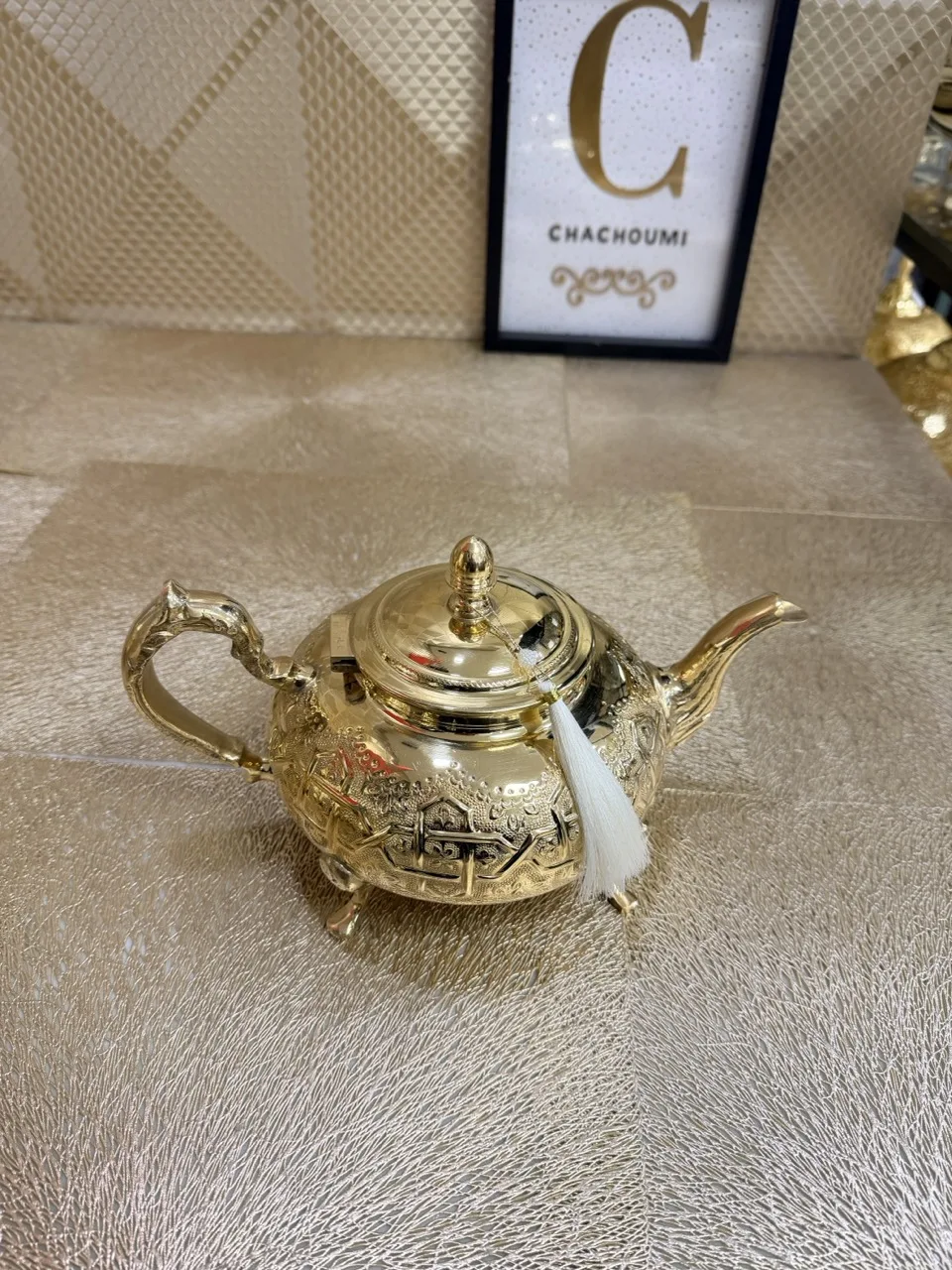 Théière marocaine Florin dorée