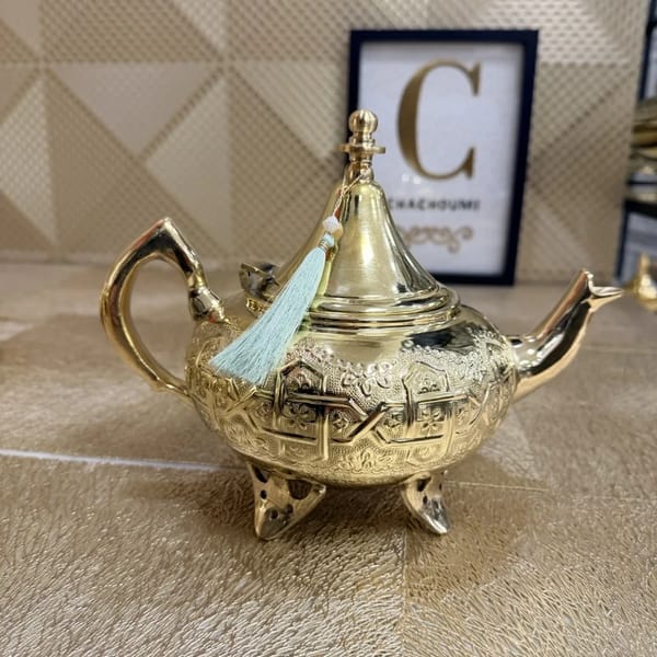 Théière marocaine Hindi dorée