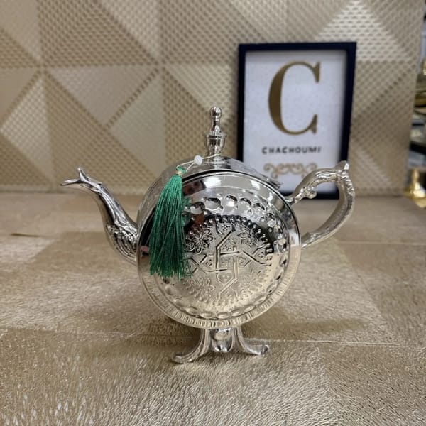 Théière marocaine Magana argentée moyenne